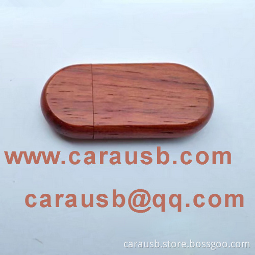 Wooden oval Usb flash disk eco walnut gift 2GB